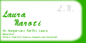 laura maroti business card